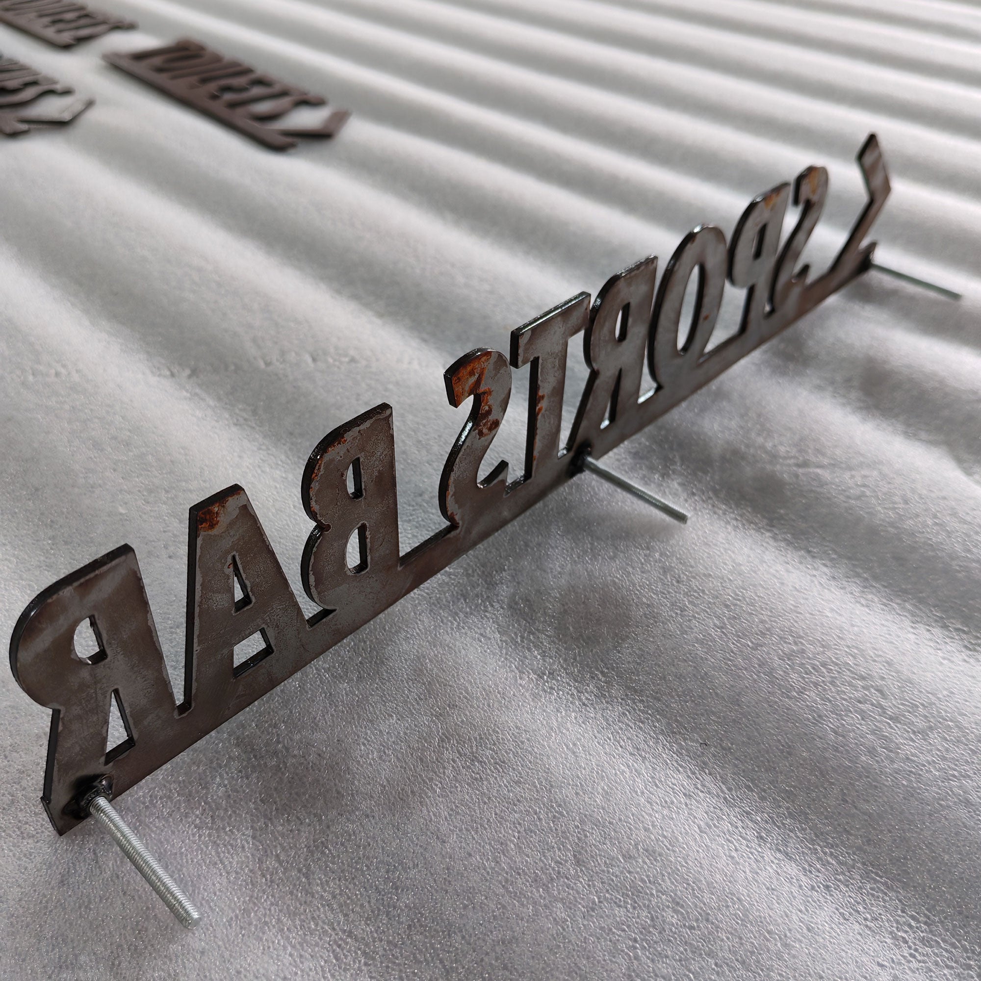 Laser Cut Metal Sign, 3D Business Logo Sign, Outdoor Metal Letters, Rust Metal Letters, Office Reception Signs