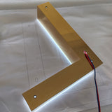 Salon Shop Custom Frontlit Stainless Steel 3D Letters Sign Luxury Shop Mirror Gold Brand Logo Lighted Sign