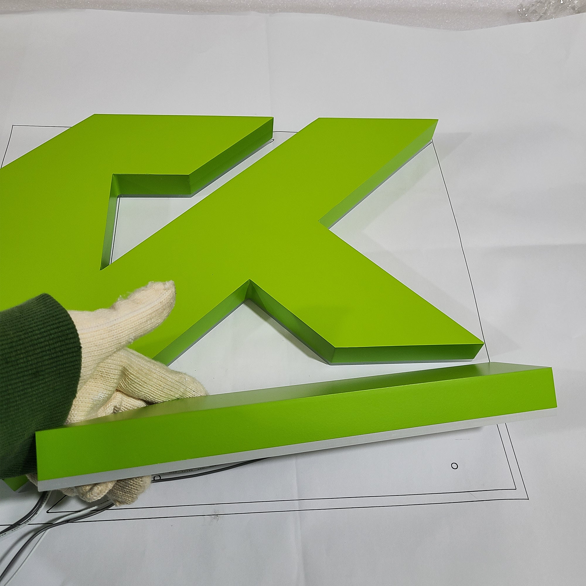 Storefront 3d plastic acrylic letters led double sided illuminated letter custom office led sign