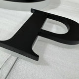 Custom painted stainless steel 3D letters reverse lit channel letters exterior company wall brand signs