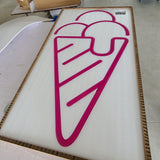 Custom Neon Sign Ice Cream Shop  Logo Sign 3D Lighting Indoor Wall Signs LED Acrylic Neon Signages