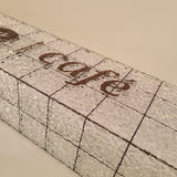 Boutique Stores Indoor Reception Lightbox Sign Stone Texture Acrylic Full Illuminated Light Box Signboard