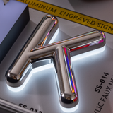 Portable led sample box 3d illuminated letters display business led sample kit box with metal channel letters