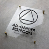 Plastic Braille Door Signage Transparent Acrylic Plaque Sign Restroom Office Wall Braille Sign