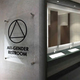 Plastic Braille Door Signage Transparent Acrylic Plaque Sign Restroom Office Wall Braille Sign