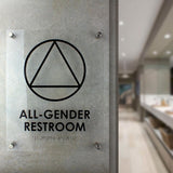 Plastic Braille Door Signage Transparent Acrylic Plaque Sign Restroom Office Wall Braille Sign