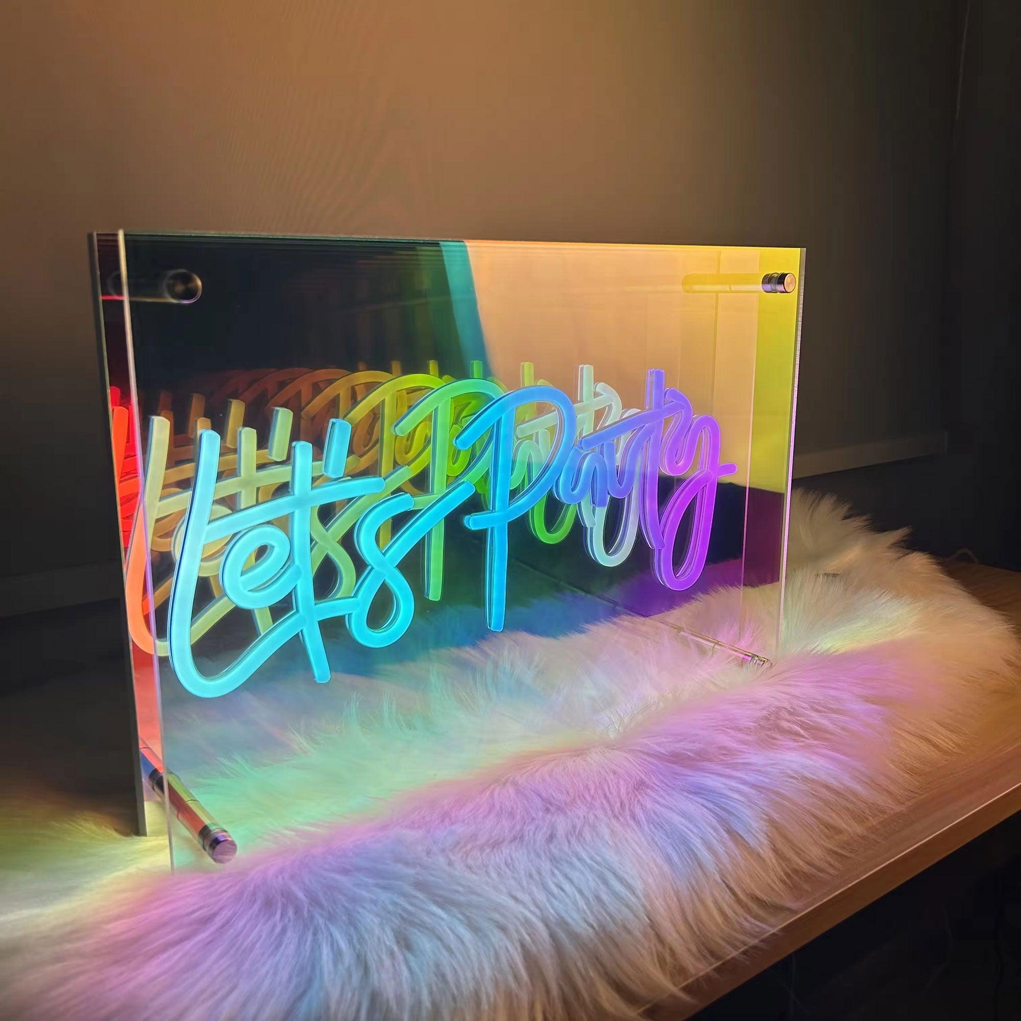 Sign Led Mirrow Custom Wall Decoration Mirror Letter Led Light Salon Infinity Mirror M ...