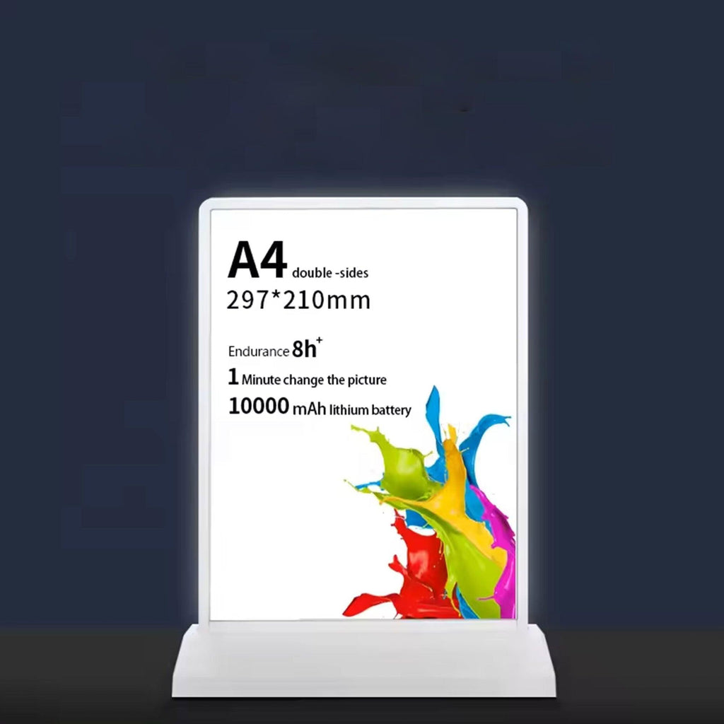 Desktop Display Magnetic Ultra Thin LED Advertising Sign Double Side A4 Led Light Box