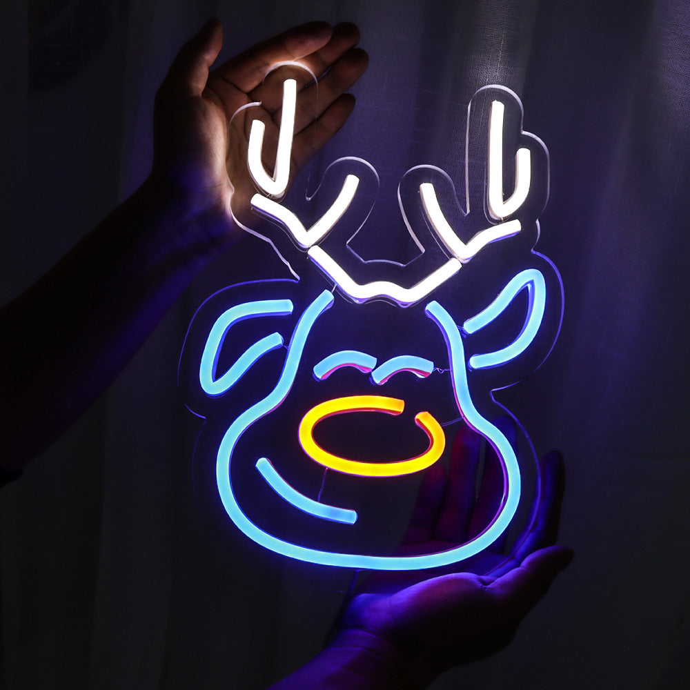 reindeer neon sign, led neon flex sign,custom-made designs for neon signs