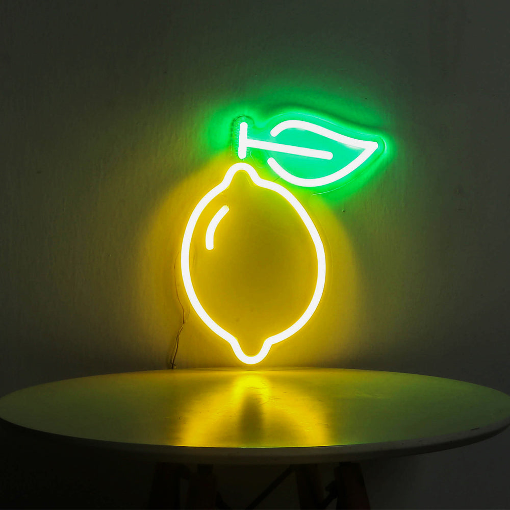 "Lemon" neon sign, led neon sign board,flex neon sign for fruit shop