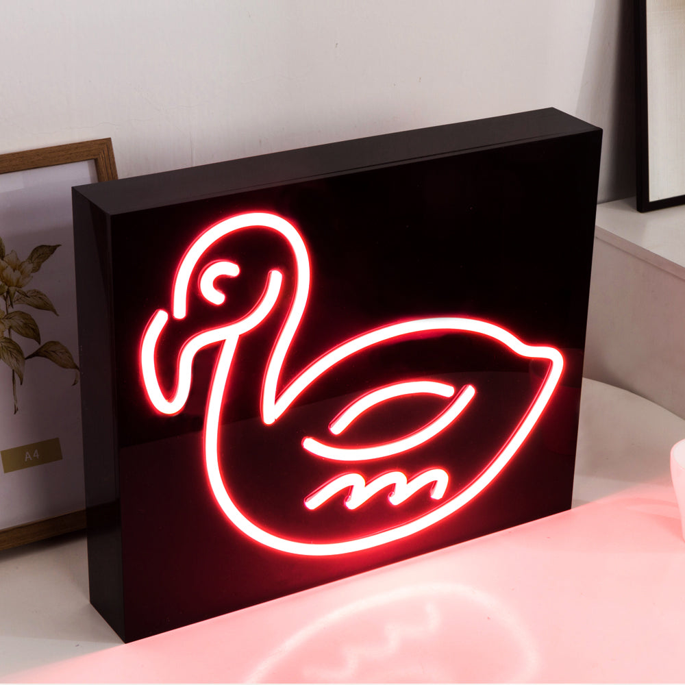 Duck table neon lighting sign,table box led neon flex sign,neon signs for sale