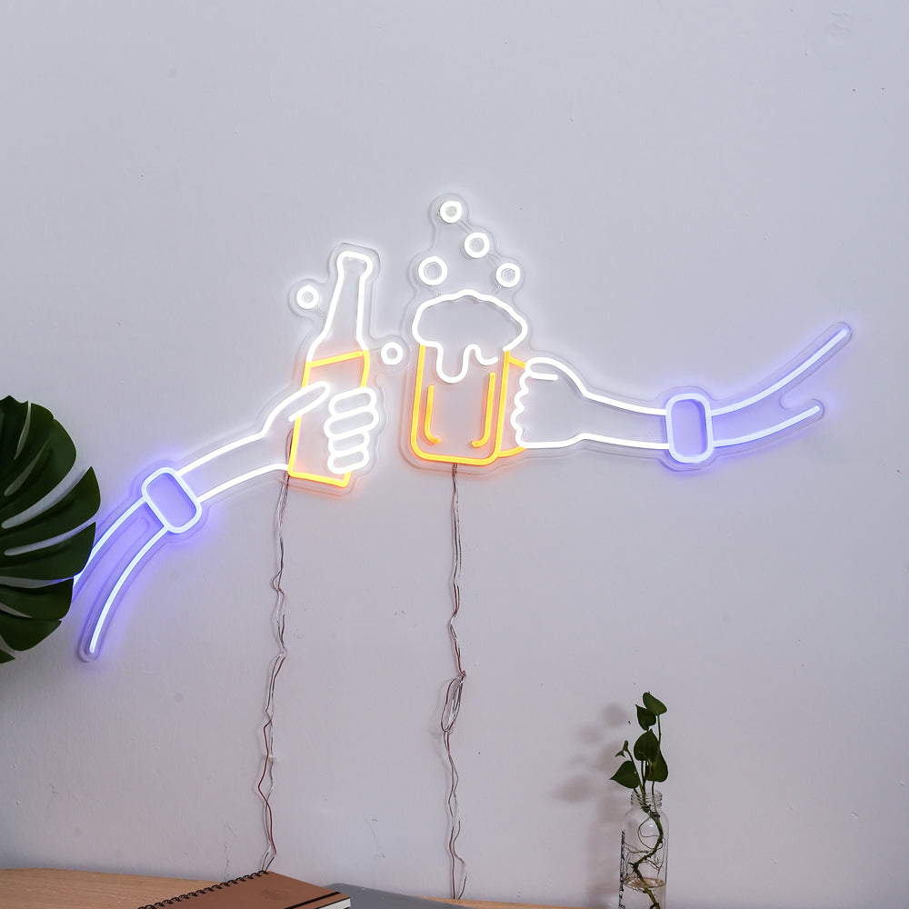 "Cheers" neon sign, led flexible neon sign, wall mounted neon sign for pary