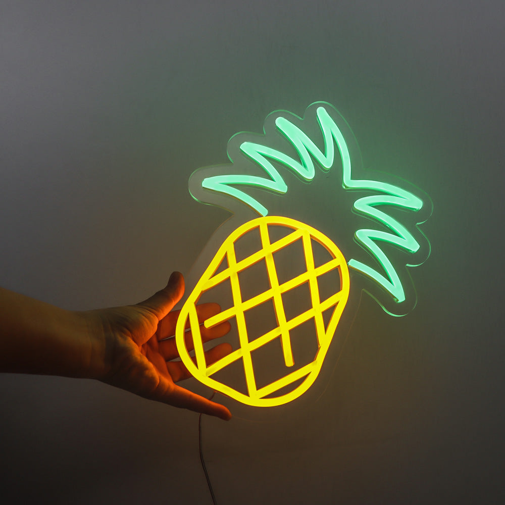 fresh pineapple neon sign, wall mounted pineapple led neon sign