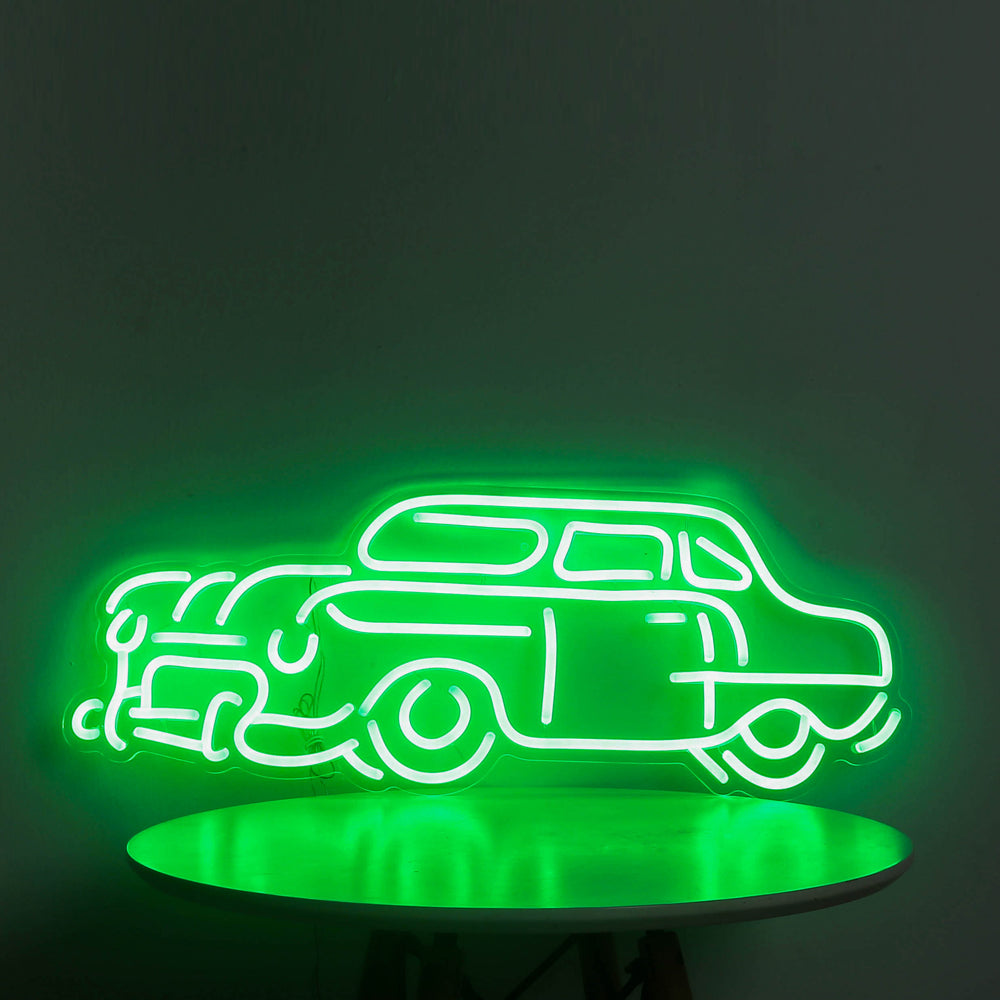 Green lighting car neon sign, led neon sign board,flex neon sign for kids room