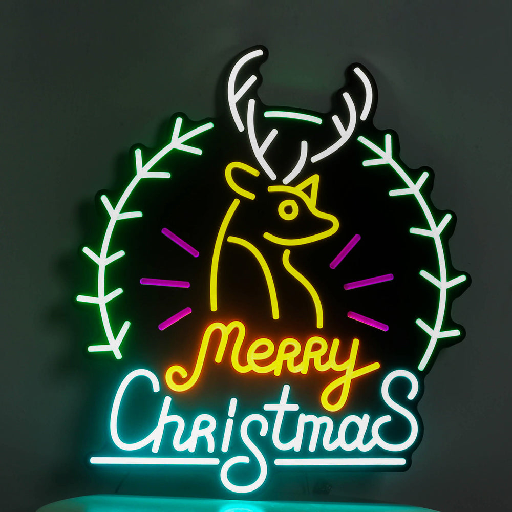 "Merry Christmas"neon sign with black backboard,led flexible neon sign