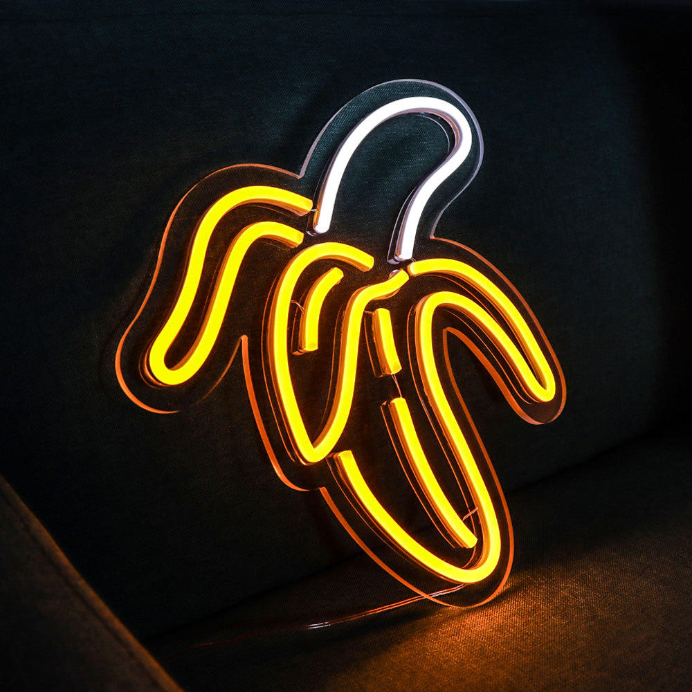 Banana neon lights, wall mounted banana led neon sign