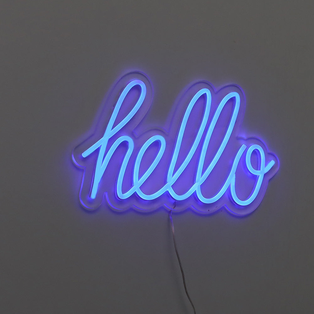 "Hello" flexible neon sign, led neon board signage,wall hanging sign